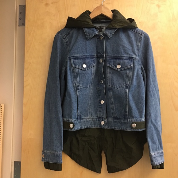 NWOT Veronica Beard Shani Mixed Media Denim Jacket - Picture 2 of 5